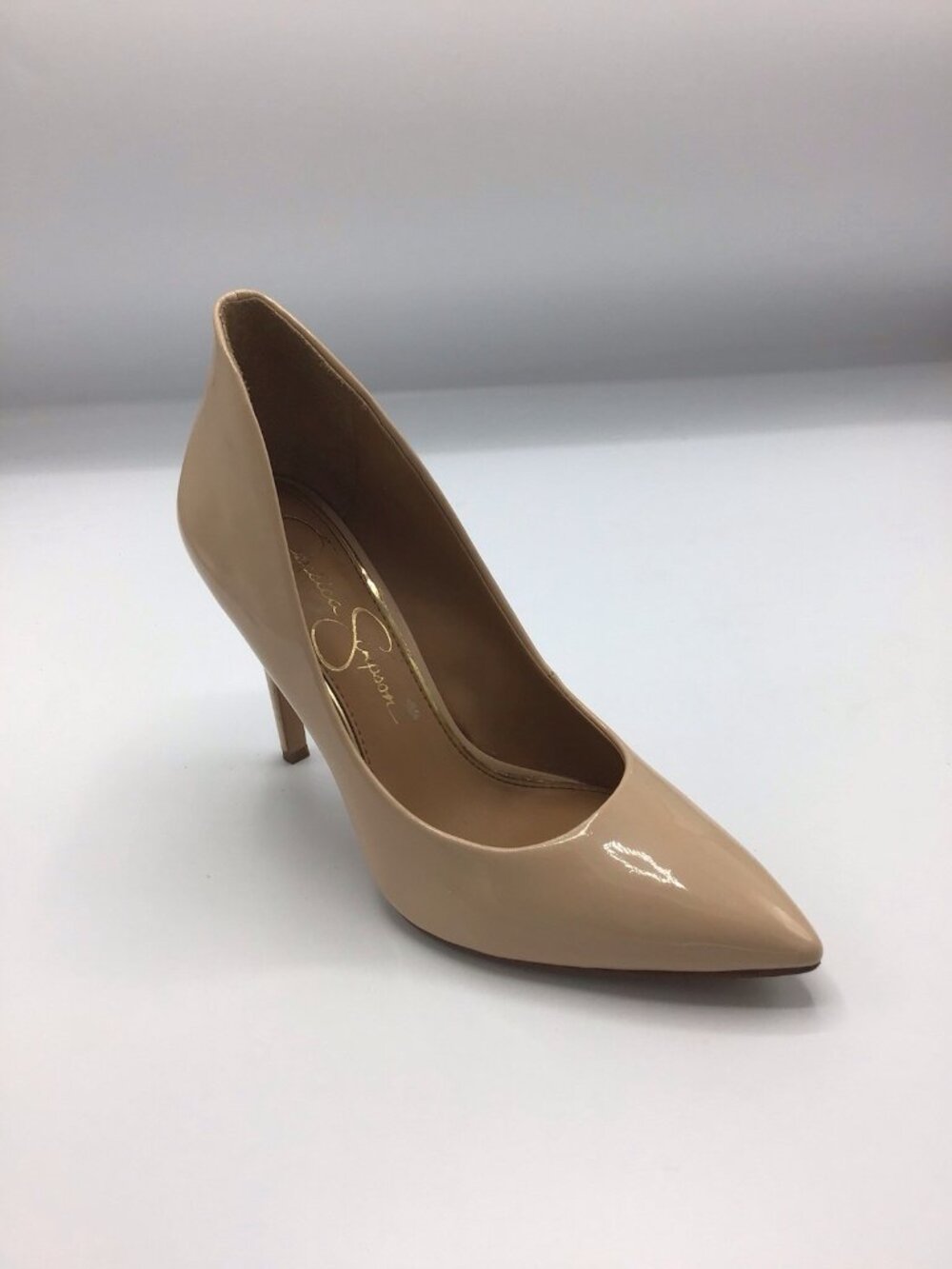 Jessica Simpson Calexico Nude Patent Pump - Size 6.5high Gloss